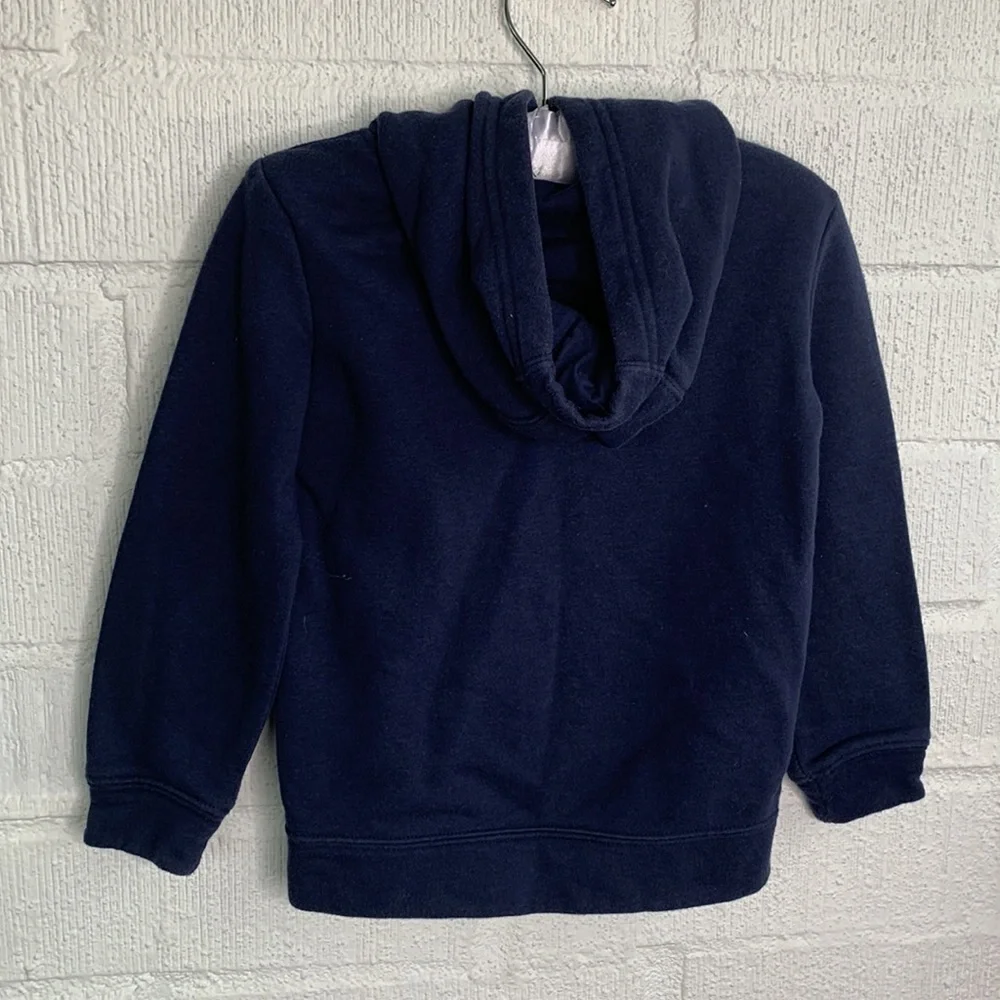 Nike Logo Fleece Boys Kids Blue Navy Sports Activewear Hoodie sz XS/4